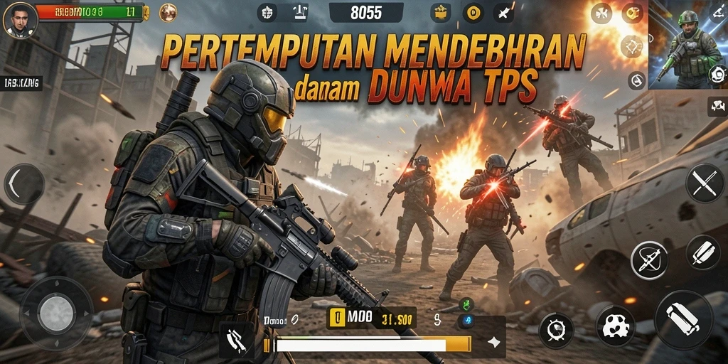 Tampilan aksi mendebarkan dalam gameplay <strong>8055</strong>