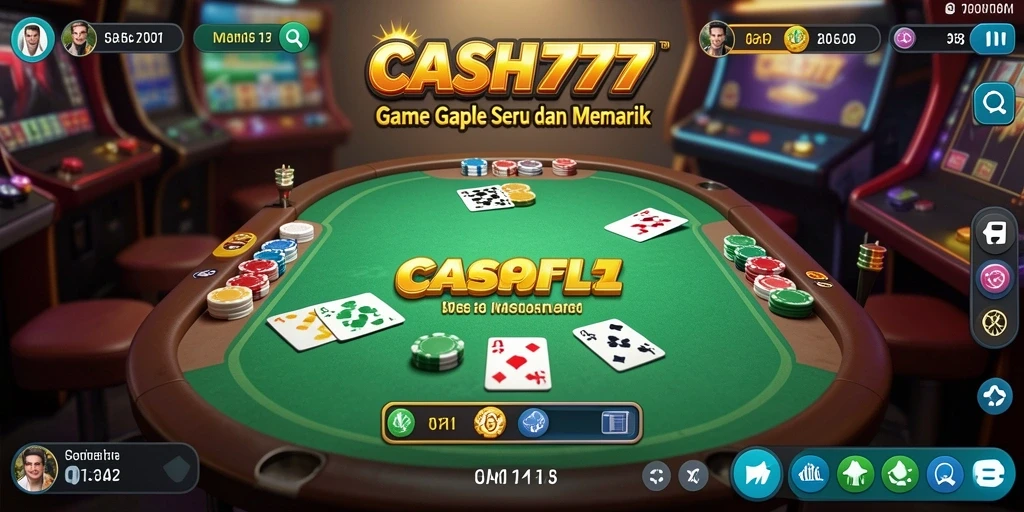 Screenshot CASH777 menunjukkan momen seru dalam permainan Gaple.