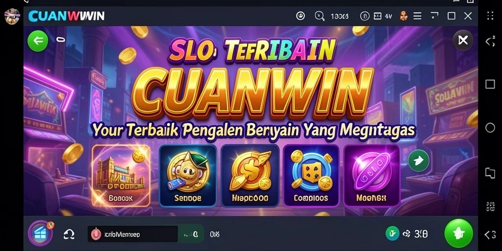 Tangkapan layar CUANWIN menampilkan gameplay Slot yang mendebarkan dan penuh warna.