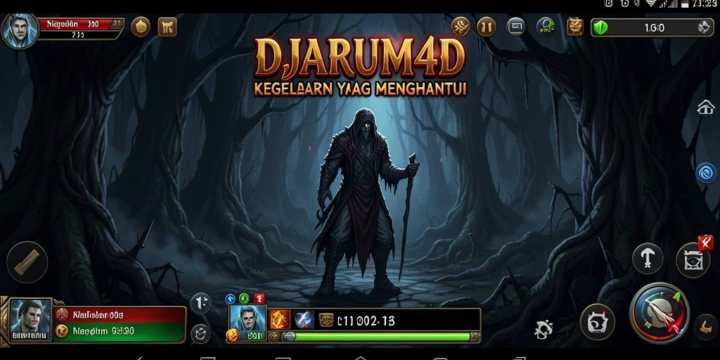 Tangkapan layar gameplay DJARUM4D dengan suasana horor yang mencekam.