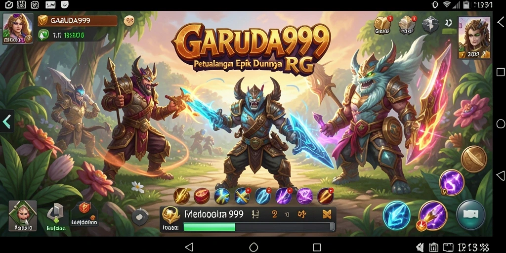 Tampilan gameplay <strong>GARUDA999</strong> menampilkan pertarungan epik dan eksplorasi dunia yang luas.
