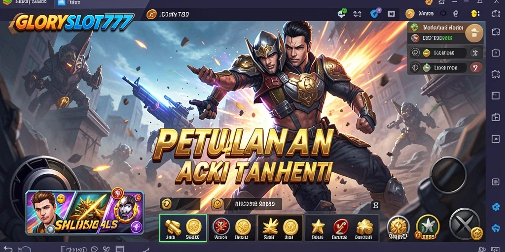 Tampilan gameplay GLORYSLOT777 yang memukau dan dinamis.