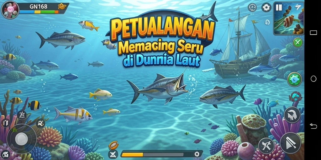 Tangkapan ikan besar di tengah lautan yang indah.