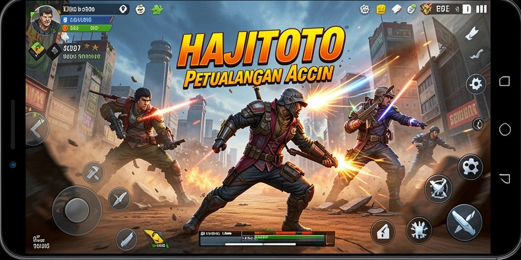 Tangkapan layar menampilkan pertarungan seru dalam HAJITOTO yang penuh aksi.