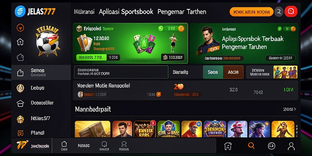 Tampilan gameplay utama dari aplikasi Sportsbook JELAS777.