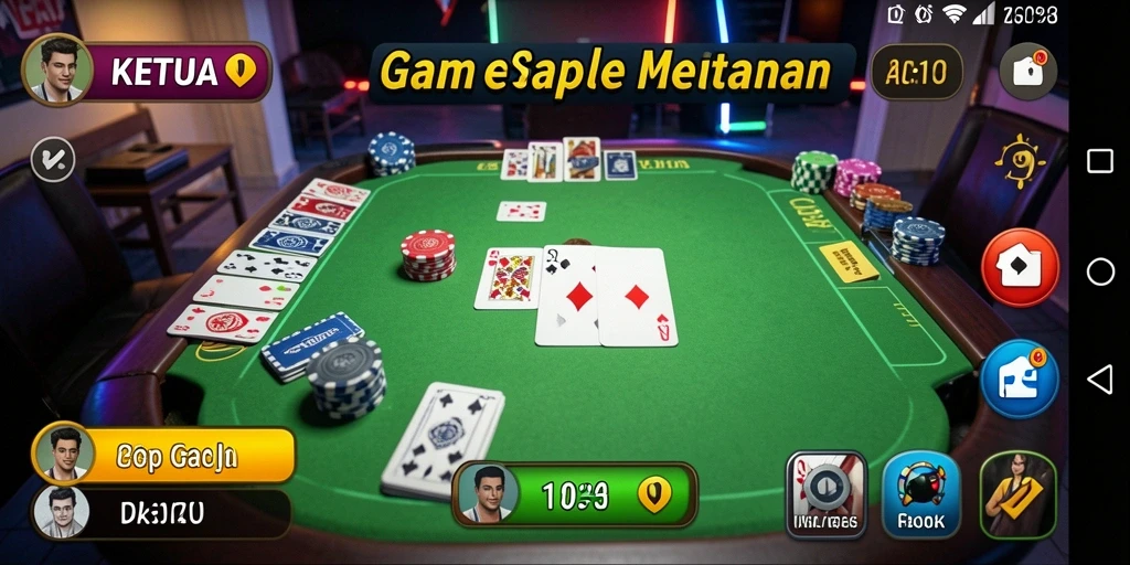 Tampilan gameplay KETUA yang menarik dan interaktif.