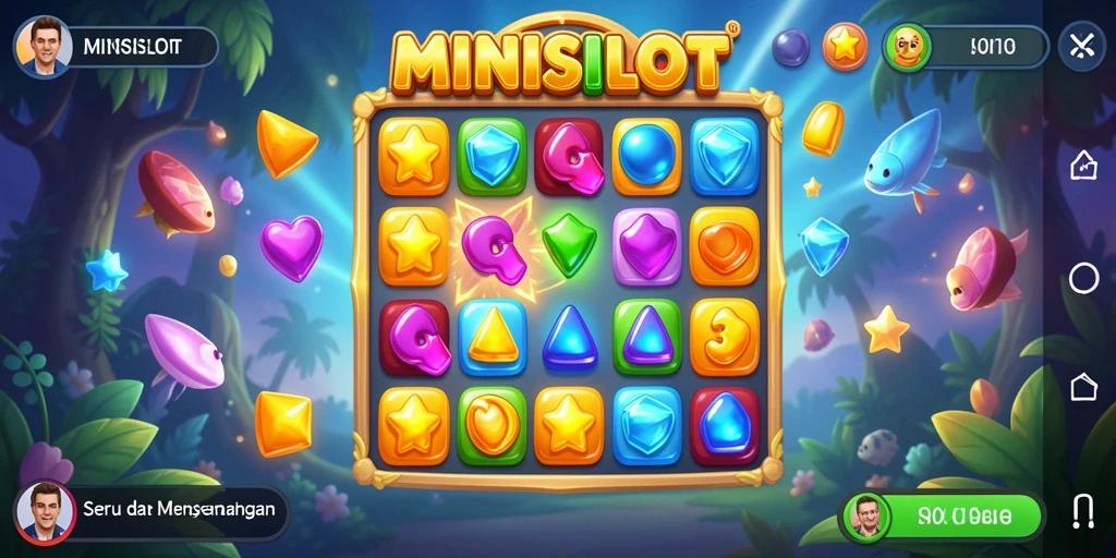 Gameplay menarik dari MINISLOT saat mencocokkan item Match-3.