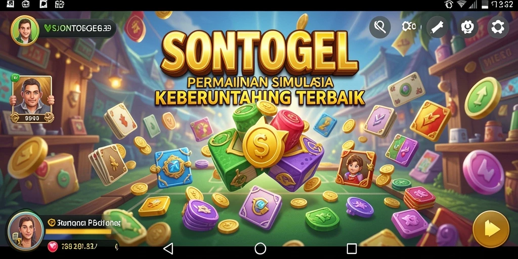 Tampilan menarik gameplay dalam simulator keberuntungan SONTOGEL.
