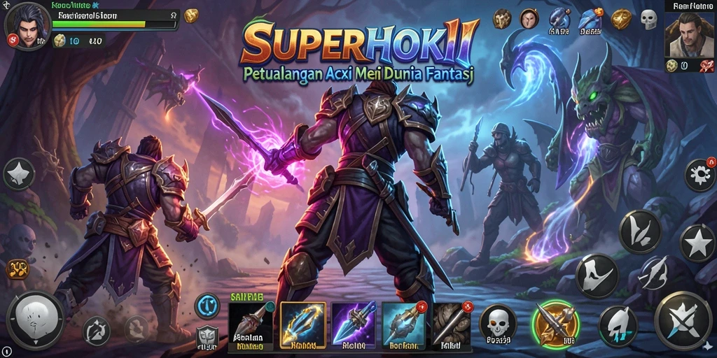 Gameplay SUPERHOKI yang menegangkan dan seru.
