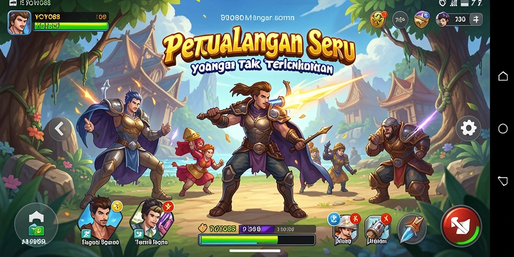 Skrinsht gameplay YOYO88 menampilkan petualangan seru dan grafis yang menawan.